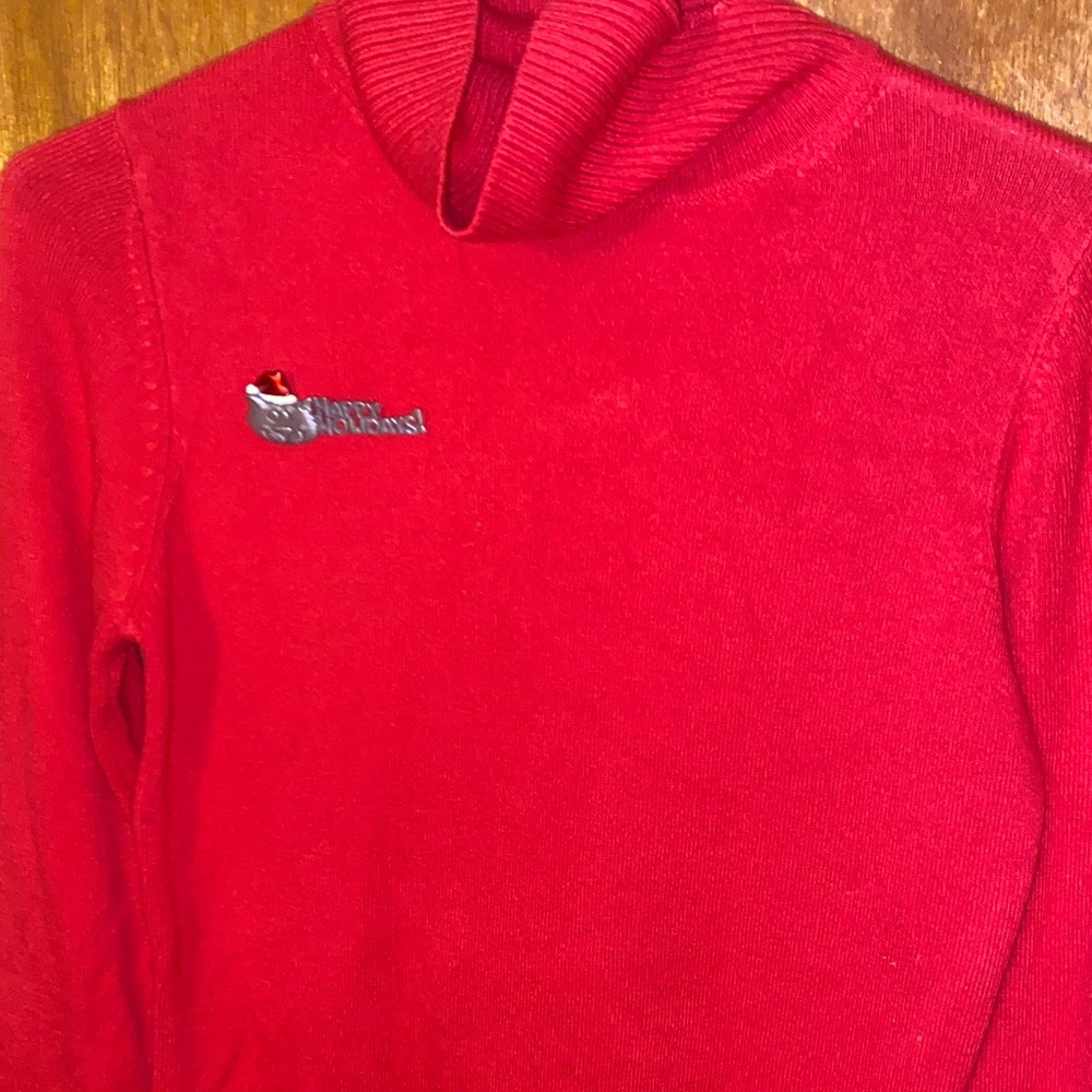 French Connection Vibrant Red Turtleneck Sweater - Picture 3 of 7